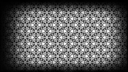 Black and Grey Vintage Decorative Floral Pattern Background