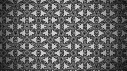 Black and Grey Vintage Flower Background Pattern