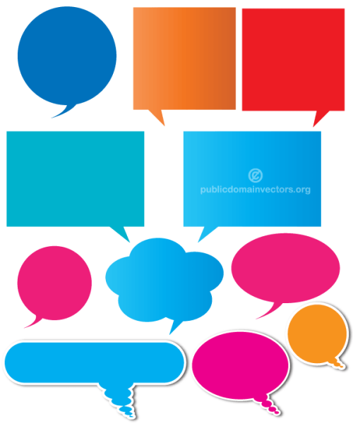 Color Speech Bubbles Vector Illustration