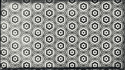 Black and White Floral Seamless Geometric Pattern Background Template