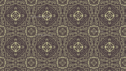 Brown Vintage Decorative Floral Seamless Pattern Wallpaper Design
