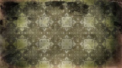 Brown and Green Vintage Grunge Seamless Ornament Pattern Wallpaper Image