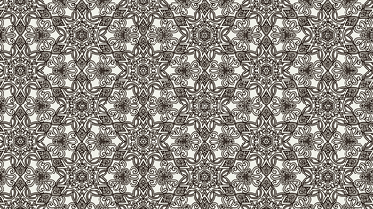 Brown and White Vintage Flower Wallpaper Pattern