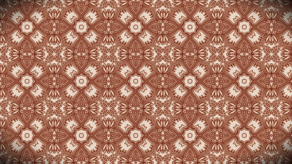 Copper Color Vintage Ornamental Pattern Wallpaper