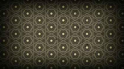 Dark Brown Vintage Flower Wallpaper Pattern