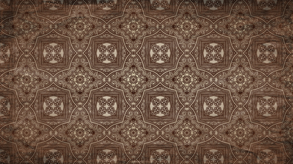 Dark Brown Vintage Seamless Ornament Wallpaper Pattern Design Template