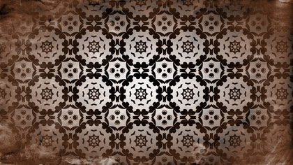 Dark Brown Seamless Floral Vintage Pattern Background Image