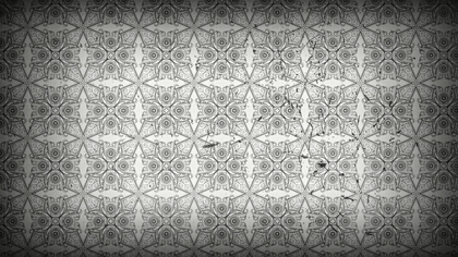 Dark Grey Decorative Floral Seamless Pattern Wallpaper Design