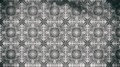 Dark Gray Vintage Seamless Ornamental Pattern Background