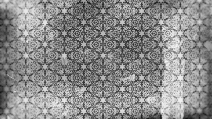 Dark Gray Vintage Flower Wallpaper Pattern