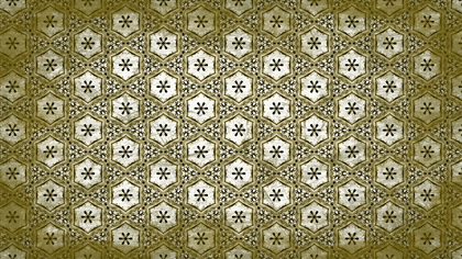 Green and Beige Vintage Decorative Ornament Wallpaper Pattern