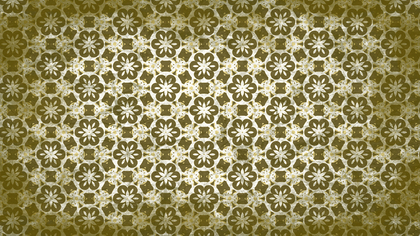 Green and Beige Vintage Decorative Floral Seamless Pattern Background Image