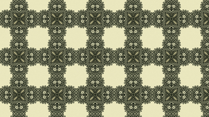 Green and Beige Vintage Floral Seamless Pattern Wallpaper Design Template
