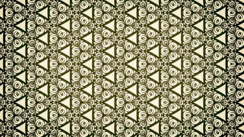 Green and Beige Ornamental Vintage Background Pattern