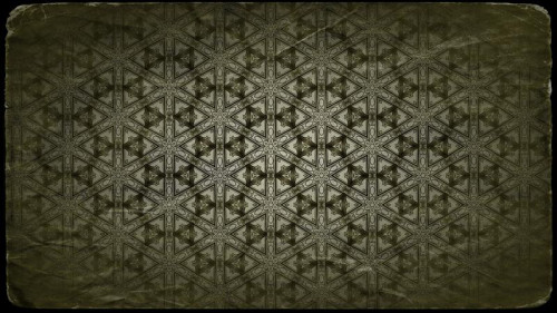 Green and Black Vintage Ornamental Pattern Background