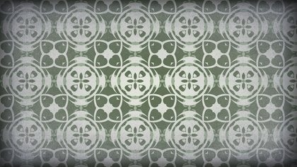 Green and Grey Vintage Seamless Ornamental Pattern Background