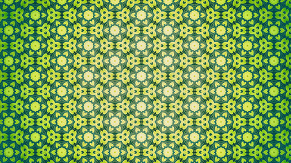 Green and Yellow Seamless Floral Wallpaper Pattern