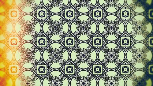 Orange and Green Vintage Ornamental Seamless Pattern Background Design