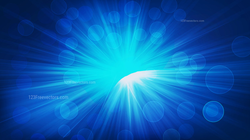 Black and Blue Bokeh Background with Sun Rays