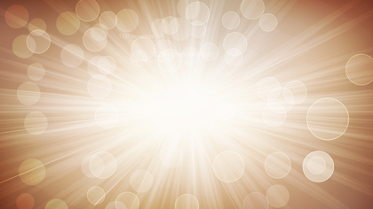 Brown and White Blurred Lights Background with Rays Illustration