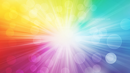 Abstract Colorful Defocused Lights with Light Rays Background