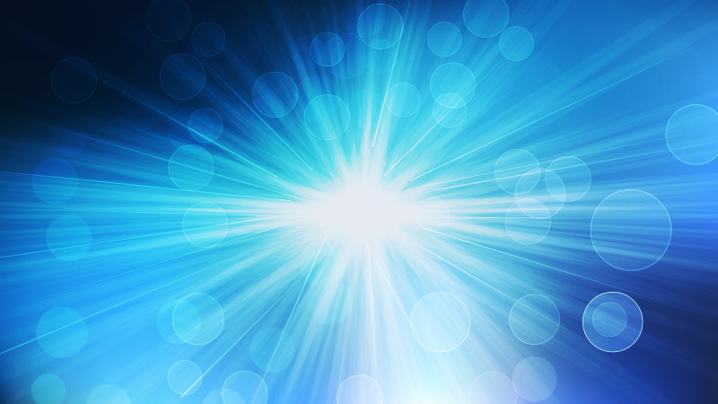 Dark Blue Sun Rays Lights Bokeh Background