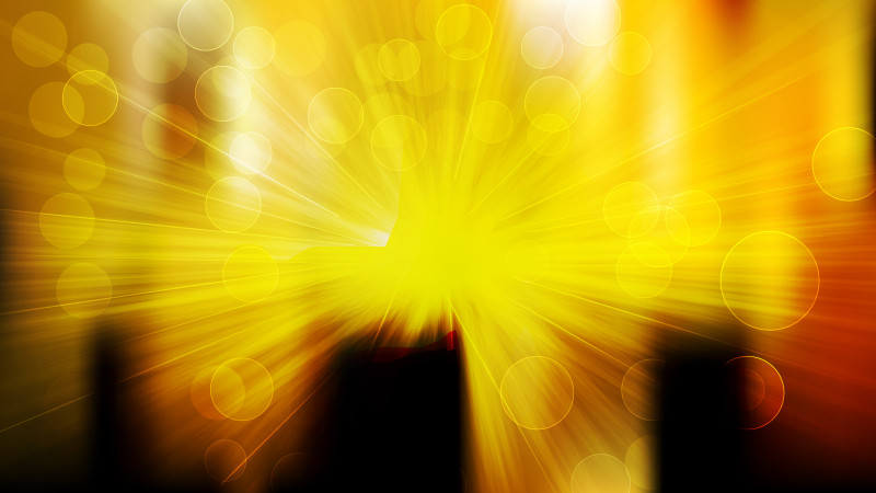 Abstract Dark Orange Bokeh Defocused Lights with Sun Rays Background Illustrator
