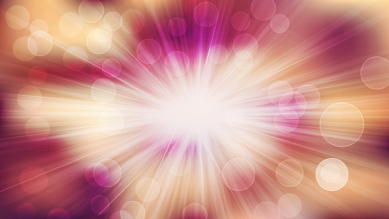Pink and Beige Bokeh Background with Sun Rays Vector