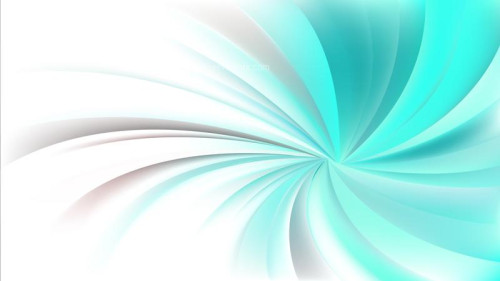 Turquoise and White Swirling Radial Vortex Background