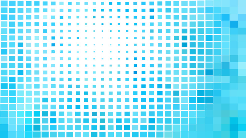 Abstract Blue and White Square Pixel Mosaic Background Vector Illustration