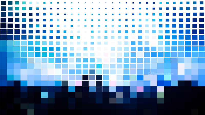 Abstract Blue Black and White Square Mosaic Tile Background