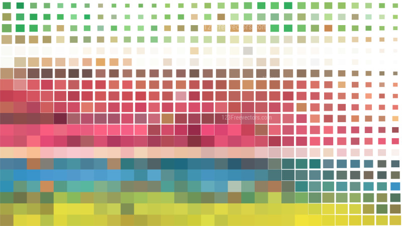 Colorful Square Pixel Mosaic Background Vector Image