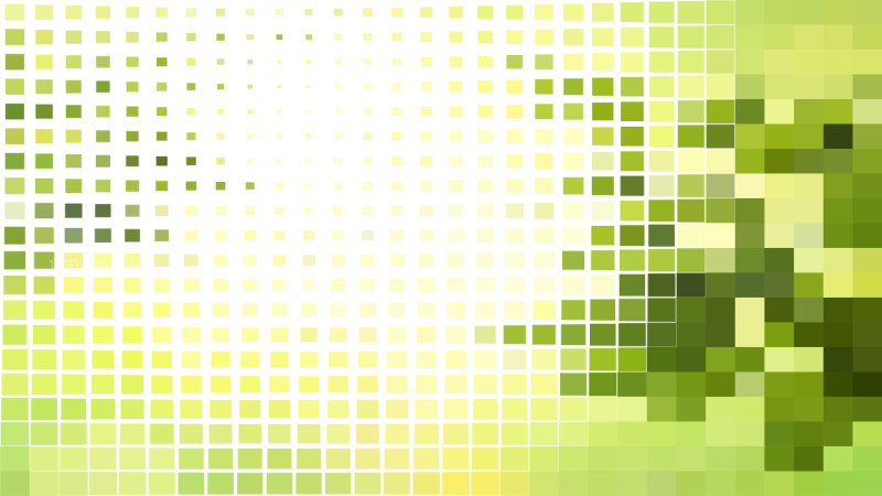 Abstract Green and White Square Pixel Mosaic Background