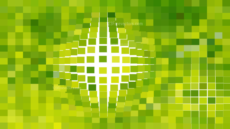 Abstract Lime Green Geometric Mosaic Square Background