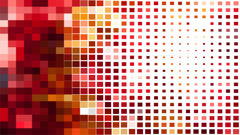 Abstract Red and White Square Pixel Mosaic Background Image