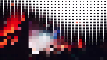 Abstract Red Black and White Square Mosaic Background