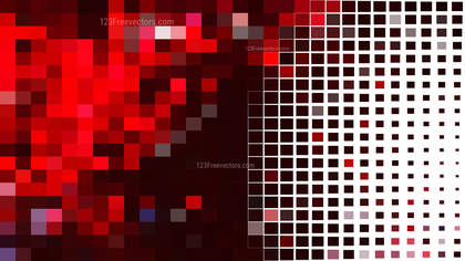 Abstract Red Black and White Square Pixel Mosaic Background
