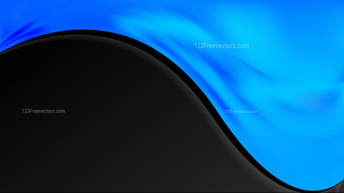 Abstract Black and Blue Wave Business Background Design Template