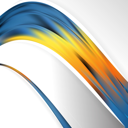 Abstract Blue and Orange Wave Business Background