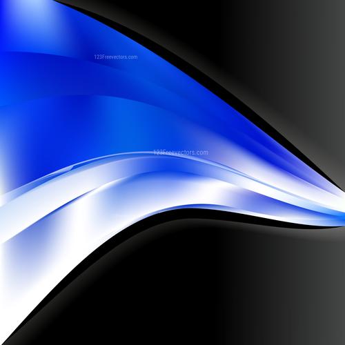 Abstract Blue Black and White Wave Business Background
