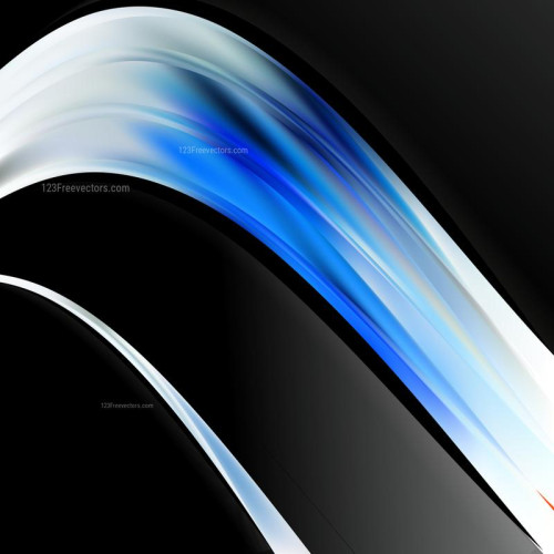 Blue Black and White Wave Business Background