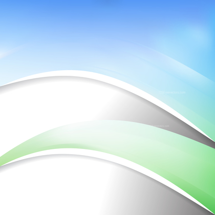 Blue Green and White Wave Business Background