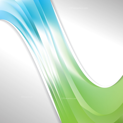Abstract Blue Green and White Wave Business Background