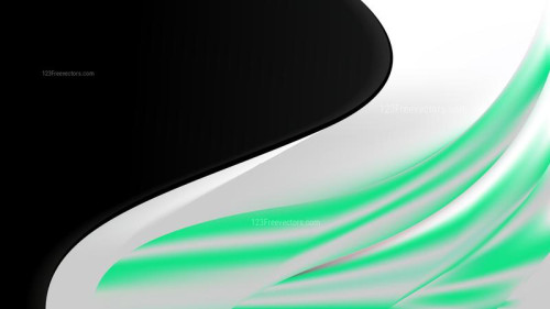 Abstract Green Black and White Wave Business Background