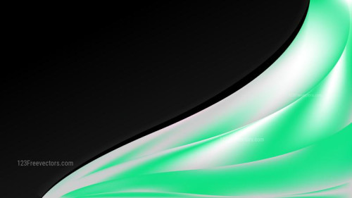 Abstract Green Black and White Wave Business Background Illustration