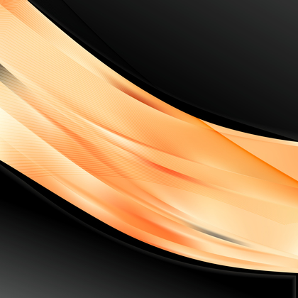 Orange and Black Wave Business Background Vector Art