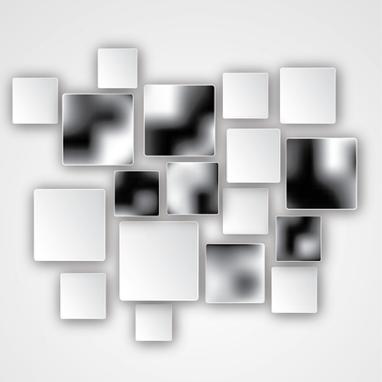 Modern Black and White Square Background