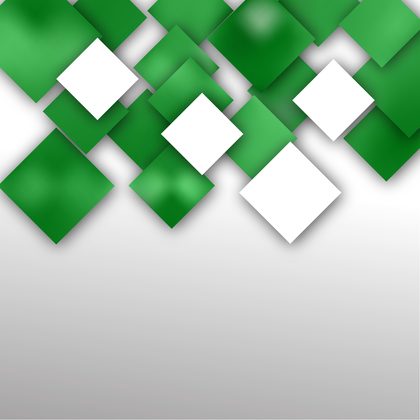 Modern Green and White Square Abstract Background