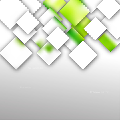 Modern Green and White Square Abstract Background Vector Illustration