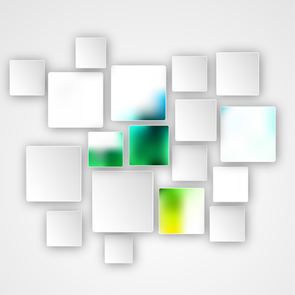 Abstract Green and White Square Modern Background Design Template